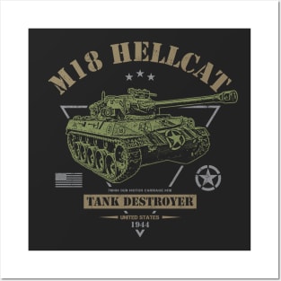 M18 Hellcat WW2 Tank Destroyer Posters and Art